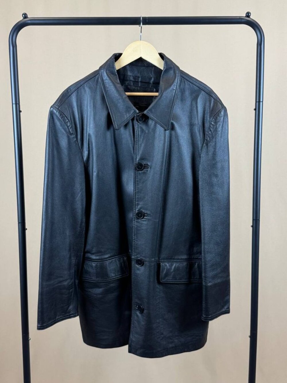 Vintage The Leather Ranch Men’s Black Genuine Leather Coat Size L